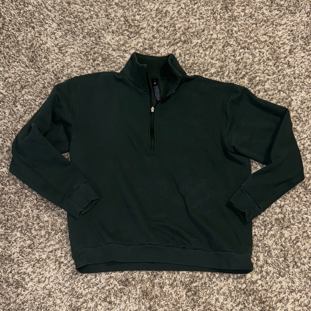 Lululemon Men's Medium Forest Green Zip-Up Sweater